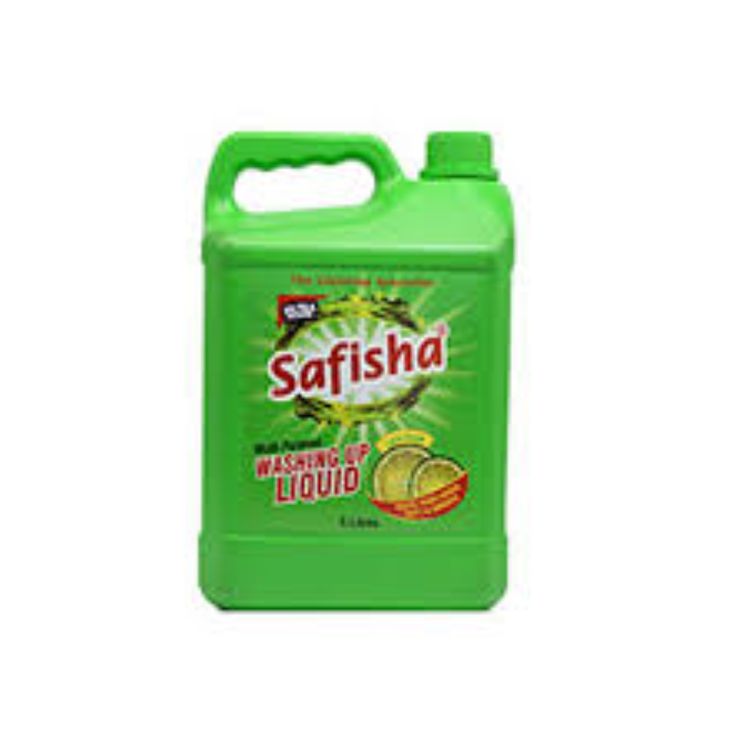 SAFISHA MULTI-PURPOSE WASHING UP LIQUID LIME 5LT